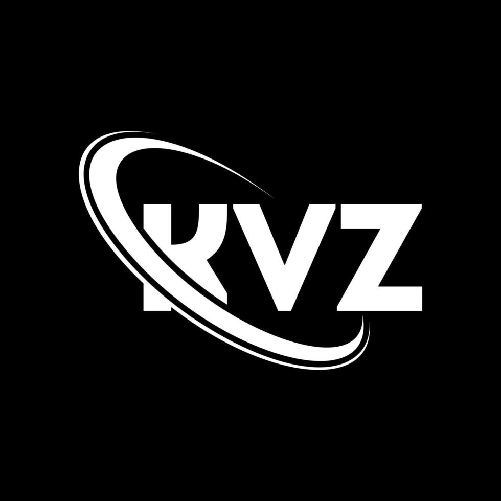 kvz-logo. kvz brief. kvz brief logo ontwerp. initialen kvz logo gekoppeld aan cirkel en hoofdletter monogram logo. kvz typografie voor technologie, business en onroerend goed merk. vector