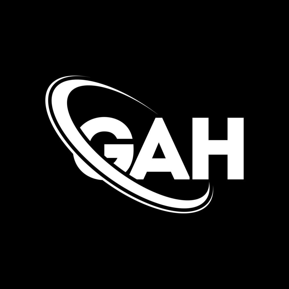 gaa logo. bah brief. gah brief logo ontwerp. initialen gah logo gekoppeld aan cirkel en hoofdletter monogram logo. gah typografie voor technologie, zaken en onroerend goed merk. vector