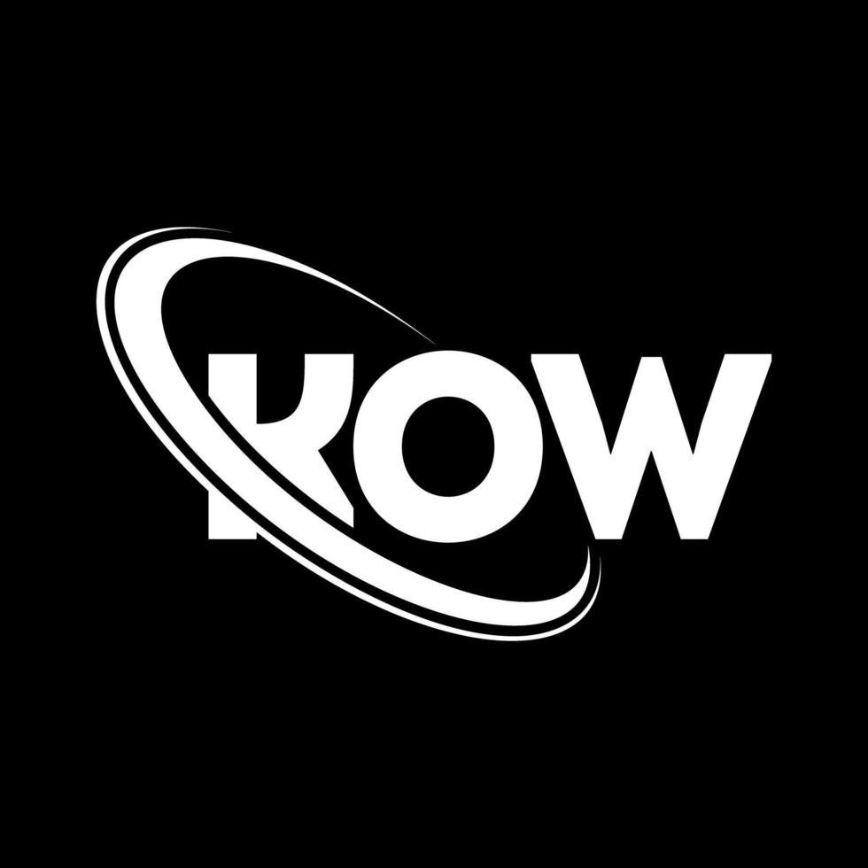 kauw logo. kauw brief. kow brief logo ontwerp. initialen kow logo gekoppeld aan cirkel en hoofdletter monogram logo. kow typografie voor technologie, zaken en onroerend goed merk. vector