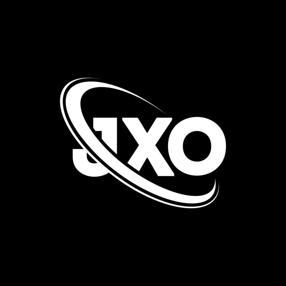 jxo-logo. jxo brief. jxo brief logo ontwerp. initialen jxo logo gekoppeld aan cirkel en hoofdletter monogram logo. jxo typografie voor technologie, zaken en onroerend goed merk. vector