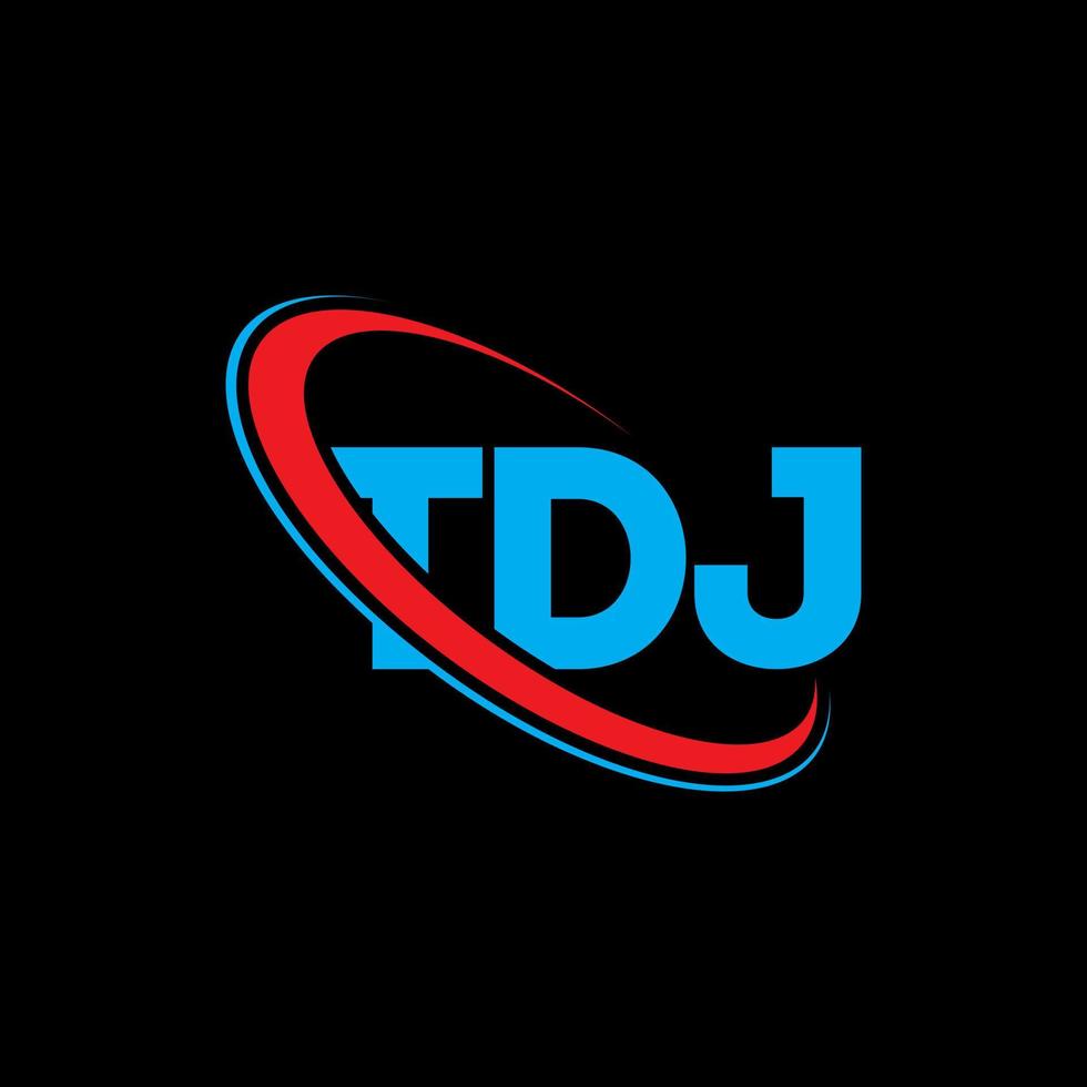 tdj-logo. tdj brief. tdj brief logo ontwerp. initialen tdj-logo gekoppeld aan cirkel en monogram-logo in hoofdletters. tdj typografie voor technologie, zaken en onroerend goed merk. vector