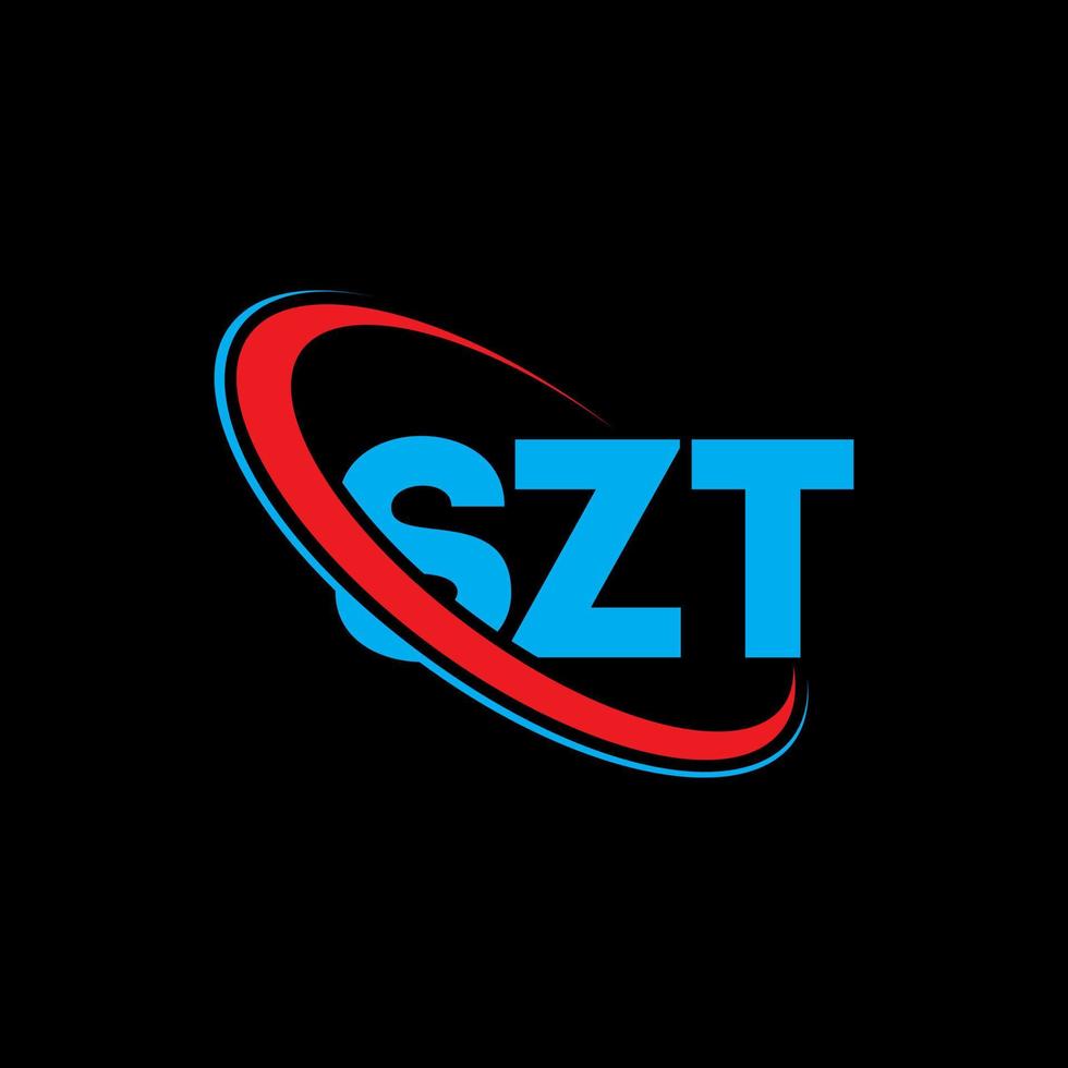 szt-logo. szt brief. szt brief logo ontwerp. initialen szt logo gekoppeld aan cirkel en hoofdletter monogram logo. szt typografie voor technologie, zaken en onroerend goed merk. vector