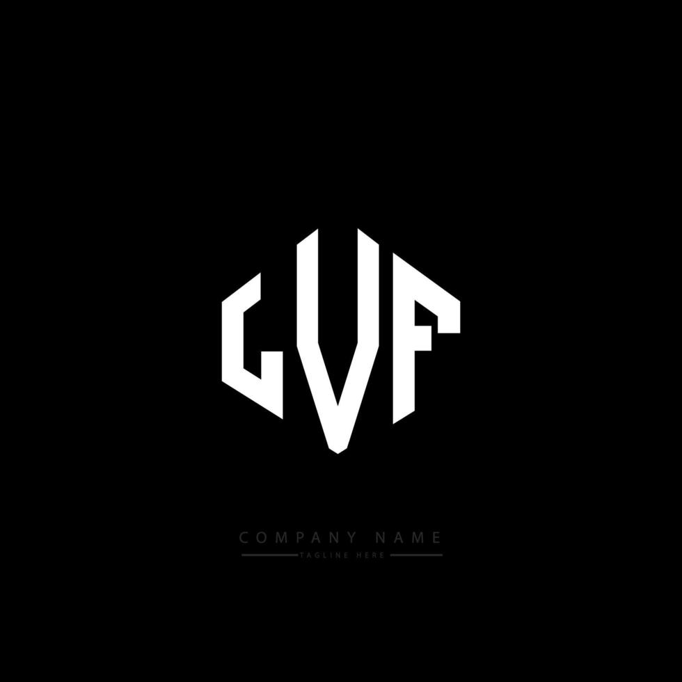 lvf letter logo-ontwerp met veelhoekvorm. lvf veelhoek en kubusvorm logo-ontwerp. lvf zeshoek vector logo sjabloon witte en zwarte kleuren. lvf-monogram, bedrijfs- en onroerendgoedlogo.