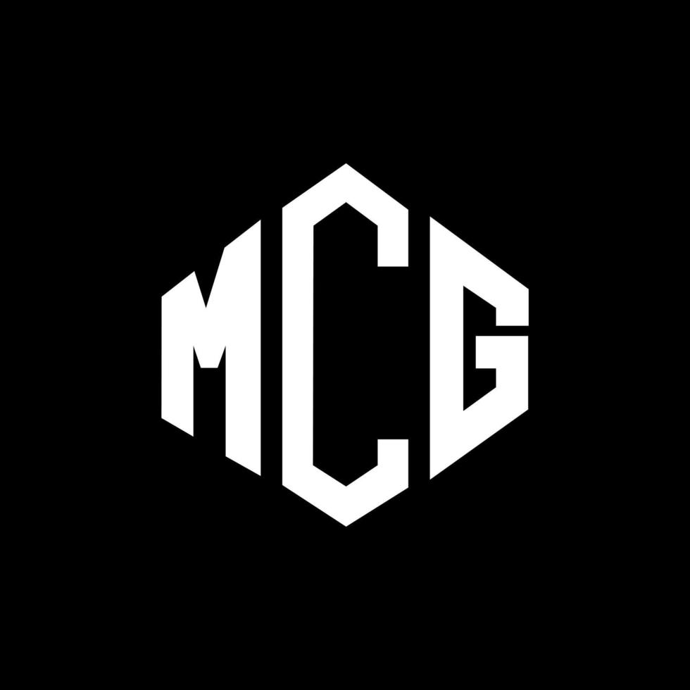 mcg letter logo-ontwerp met veelhoekvorm. mcg veelhoek en kubusvorm logo-ontwerp. mcg zeshoek vector logo sjabloon witte en zwarte kleuren. mcg-monogram, bedrijfs- en onroerendgoedlogo.