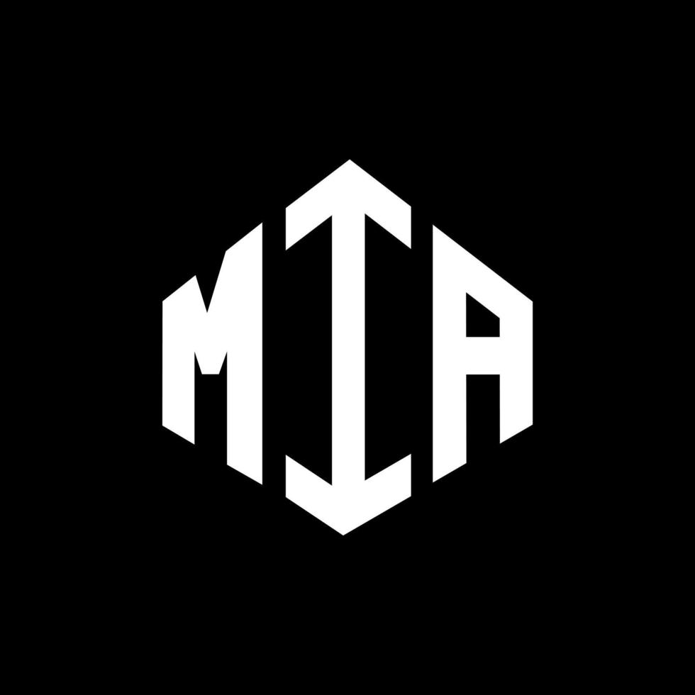 mia letter logo-ontwerp met veelhoekvorm. mia veelhoek en kubusvorm logo-ontwerp. mia zeshoek vector logo sjabloon witte en zwarte kleuren. mia-monogram, bedrijfs- en onroerendgoedlogo.