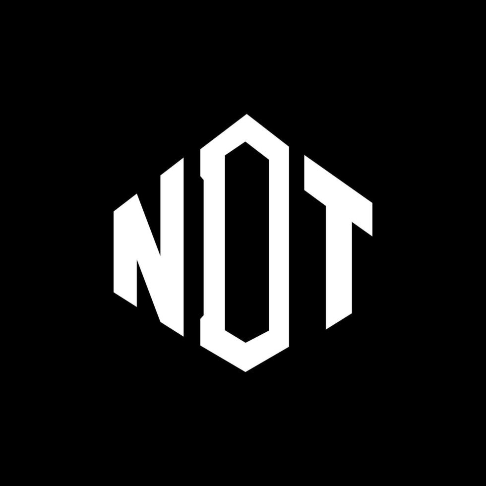 ndt letter logo-ontwerp met veelhoekvorm. ndt veelhoek en kubusvorm logo-ontwerp. ndt zeshoek vector logo sjabloon witte en zwarte kleuren. ndt-monogram, bedrijfs- en onroerendgoedlogo.