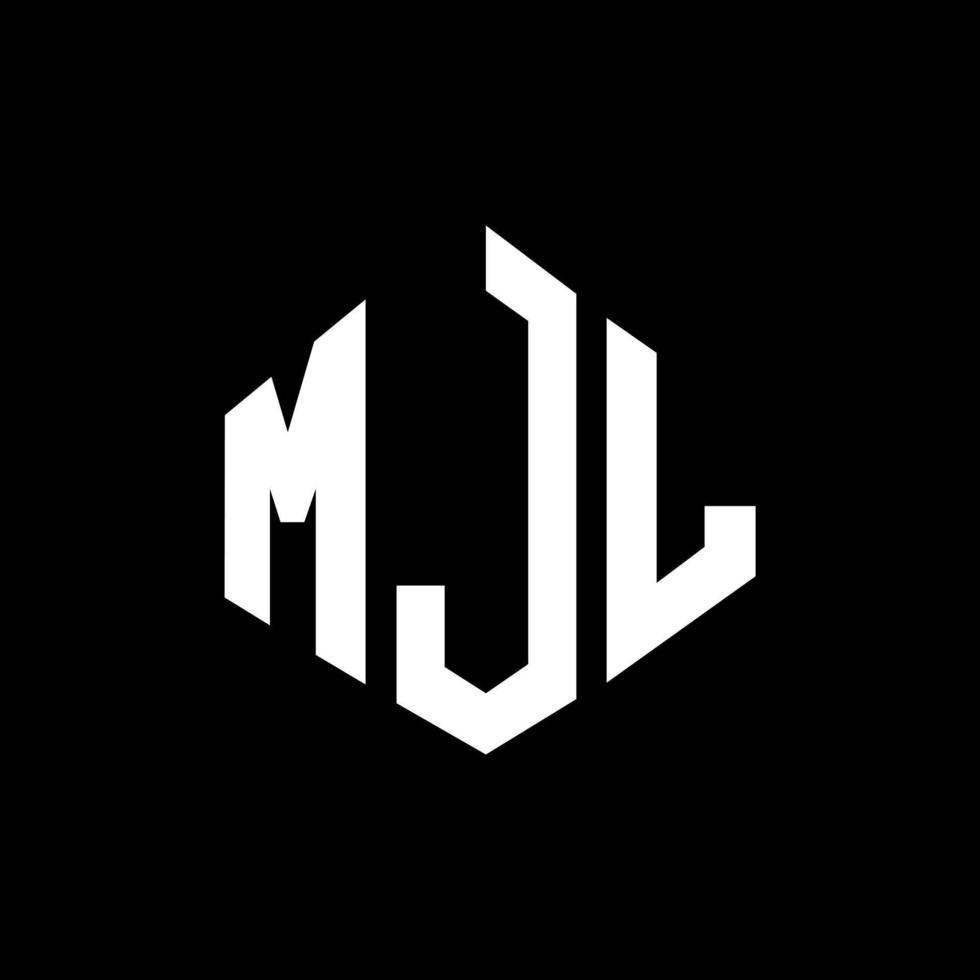 mjl letter logo-ontwerp met veelhoekvorm. mjl veelhoek en kubusvorm logo-ontwerp. mjl zeshoek vector logo sjabloon witte en zwarte kleuren. mjl-monogram, bedrijfs- en onroerendgoedlogo.