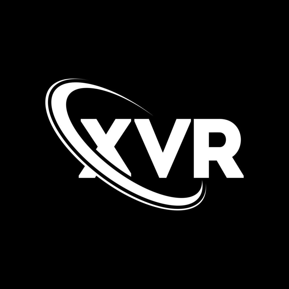 xvr-logo. xvr brief. xvr brief logo ontwerp. initialen xvr-logo gekoppeld aan cirkel en monogram-logo in hoofdletters. xvr typografie voor technologie, zaken en onroerend goed merk. vector