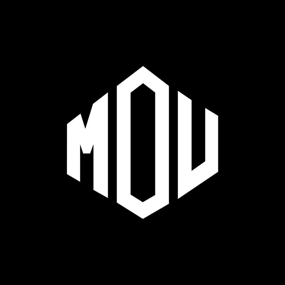 mo letter logo-ontwerp met veelhoekvorm. mou veelhoek en kubusvorm logo-ontwerp. mo zeshoek vector logo sjabloon witte en zwarte kleuren. mo monogram, business en onroerend goed logo.