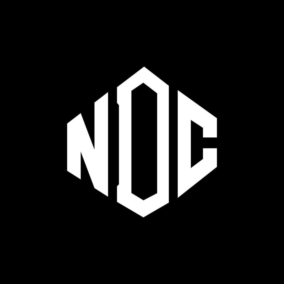 ndc letter logo-ontwerp met veelhoekvorm. ndc veelhoek en kubusvorm logo-ontwerp. ndc zeshoek vector logo sjabloon witte en zwarte kleuren. ndc-monogram, bedrijfs- en onroerendgoedlogo.