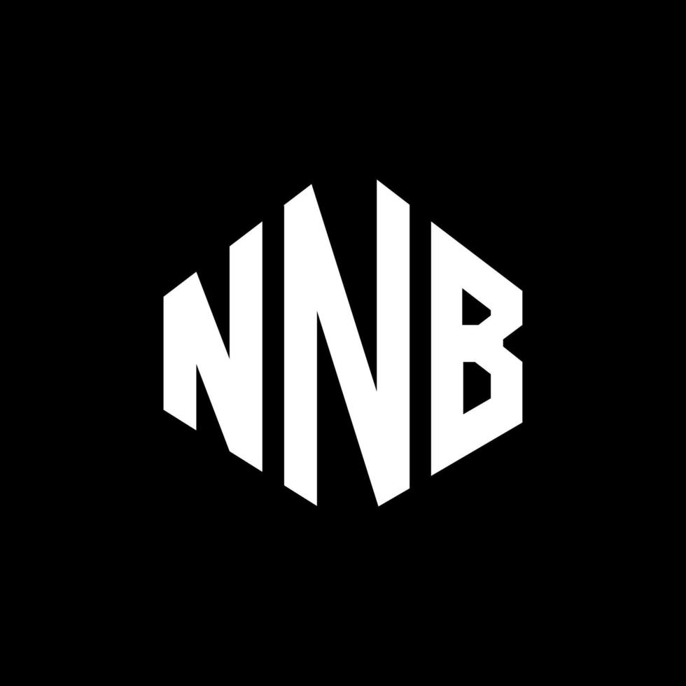 nnb letter logo-ontwerp met veelhoekvorm. nnb logo-ontwerp met veelhoek en kubusvorm. nnb zeshoek vector logo sjabloon witte en zwarte kleuren. nnb-monogram, bedrijfs- en onroerendgoedlogo.