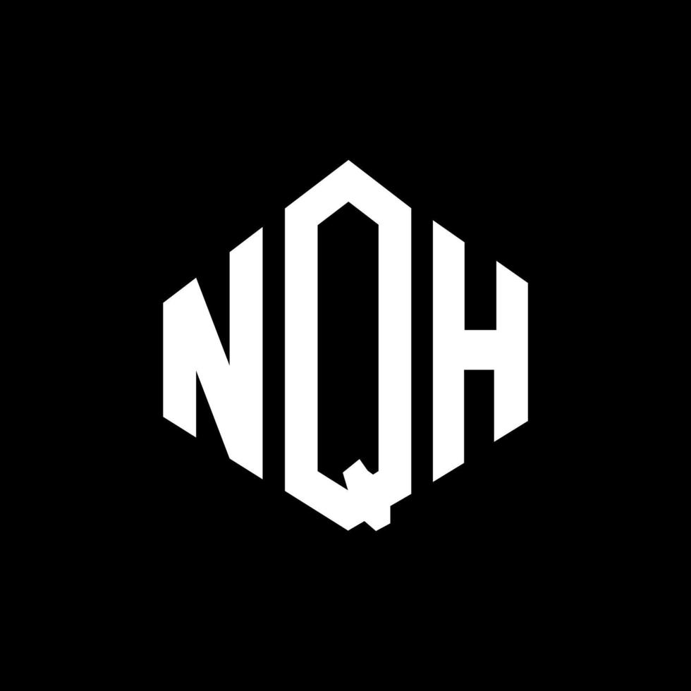 nqh letter logo-ontwerp met veelhoekvorm. nqh veelhoek en kubusvorm logo-ontwerp. nqh zeshoek vector logo sjabloon witte en zwarte kleuren. nqh monogram, bedrijfs- en onroerend goed logo.