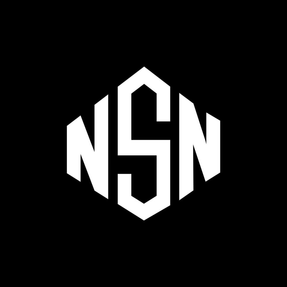 nsn letter logo-ontwerp met veelhoekvorm. nsn veelhoek en kubusvorm logo-ontwerp. nsn zeshoek vector logo sjabloon witte en zwarte kleuren. nsn-monogram, bedrijfs- en onroerendgoedlogo.