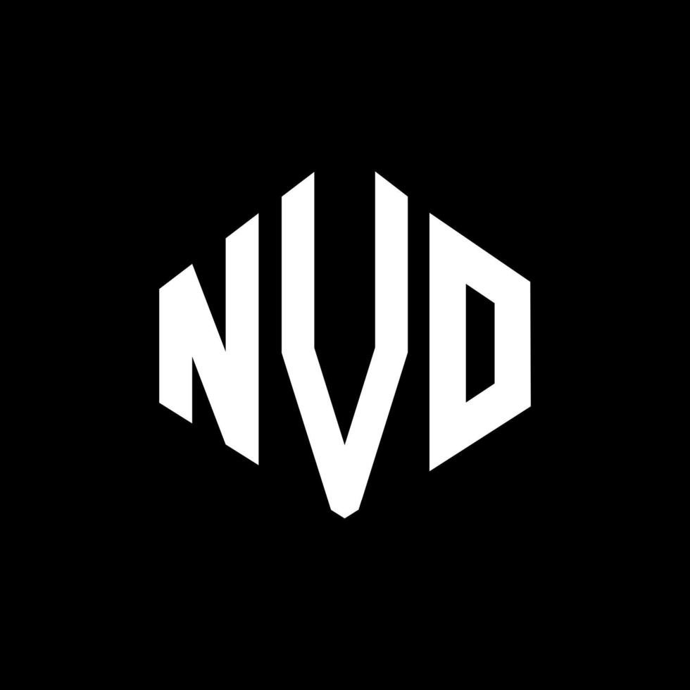 nvo letter logo-ontwerp met veelhoekvorm. nvo veelhoek en kubusvorm logo-ontwerp. nvo zeshoek vector logo sjabloon witte en zwarte kleuren. nvo-monogram, bedrijfs- en onroerendgoedlogo.