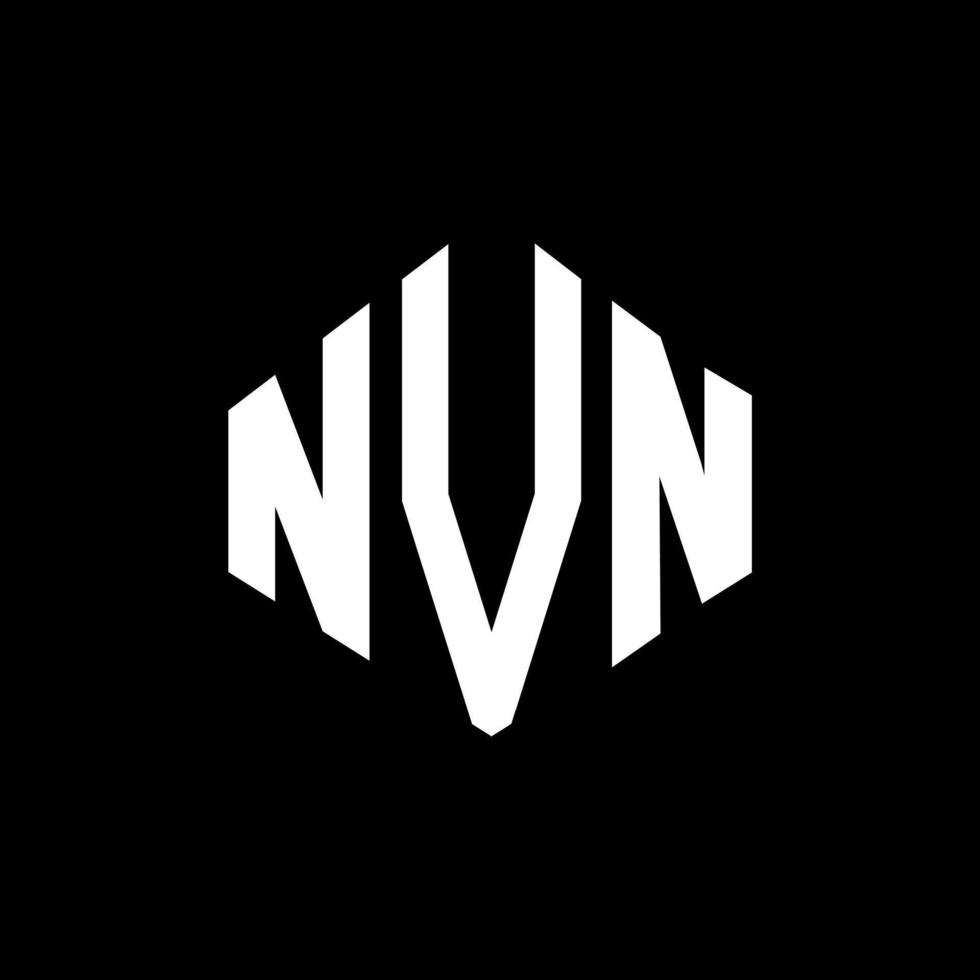 NVN letter logo-ontwerp met veelhoekvorm. nvn logo-ontwerp met veelhoek en kubusvorm. NVN zeshoek vector logo sjabloon witte en zwarte kleuren. nvn-monogram, bedrijfs- en onroerendgoedlogo.