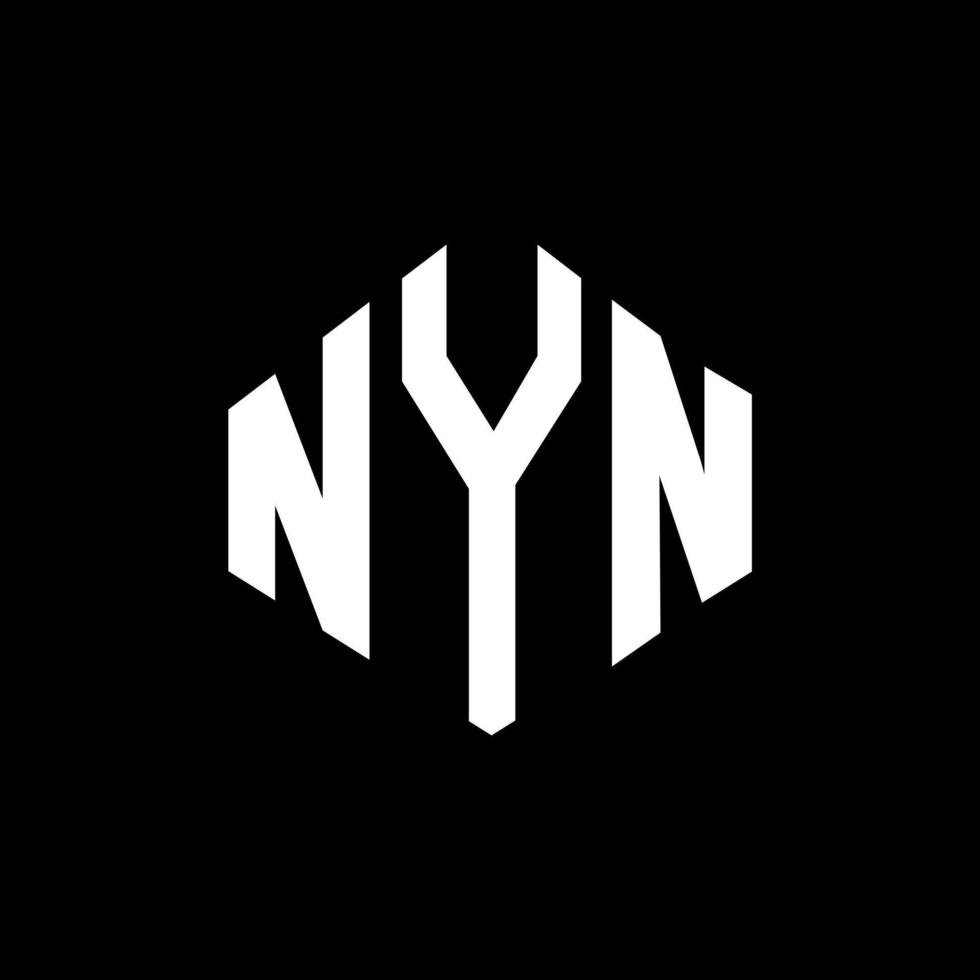 nyn letter logo-ontwerp met veelhoekvorm. nyn veelhoek en kubusvorm logo-ontwerp. nyn zeshoek vector logo sjabloon witte en zwarte kleuren. nyn monogram, business en onroerend goed logo.