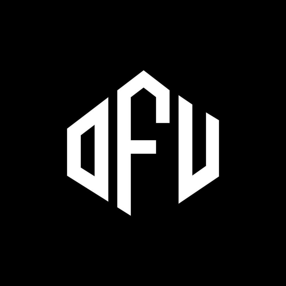 ofu letter logo-ontwerp met veelhoekvorm. ofu veelhoek en kubusvorm logo-ontwerp. ofu zeshoek vector logo sjabloon witte en zwarte kleuren. ofu monogram, business en onroerend goed logo.