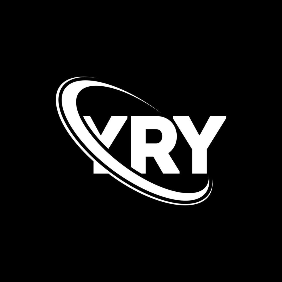 yry-logo. jr brief. yry brief logo ontwerp. initialen yry logo gekoppeld aan cirkel en hoofdletter monogram logo. yry typografie voor technologie, business en onroerend goed merk. vector