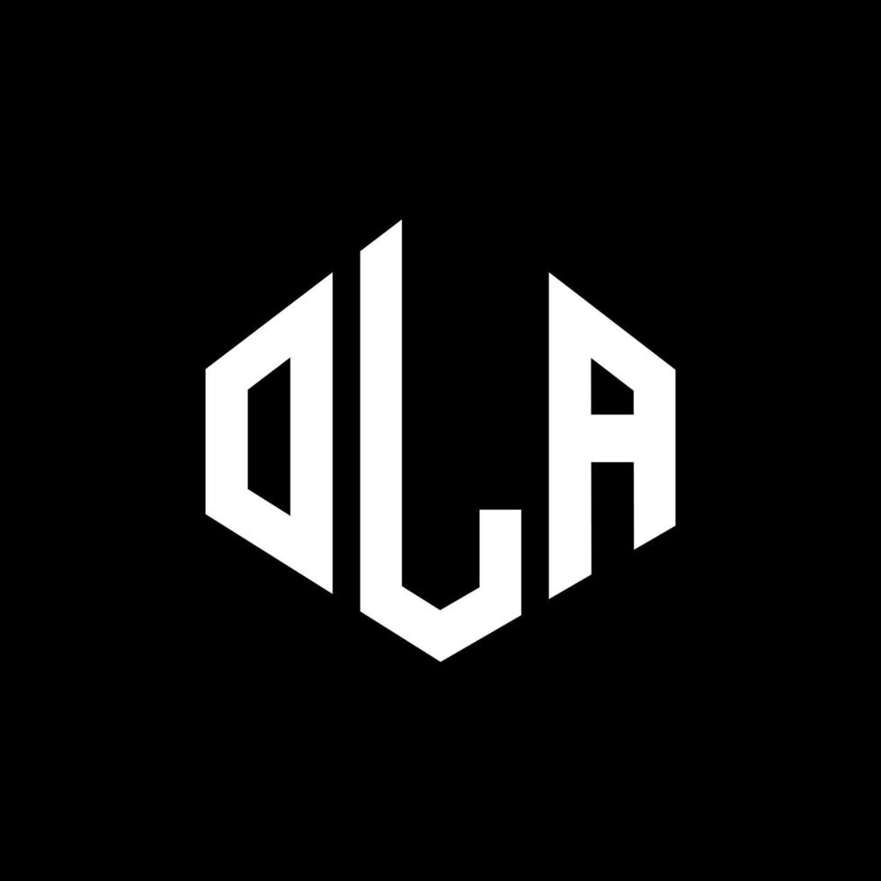 ola letter logo-ontwerp met veelhoekvorm. ola veelhoek en kubusvorm logo-ontwerp. ola zeshoek vector logo sjabloon witte en zwarte kleuren. ola monogram, bedrijfs- en onroerend goed logo.