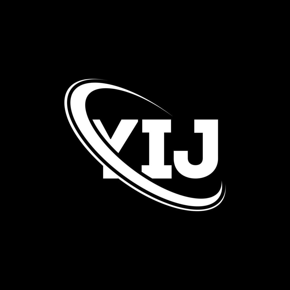 yij-logo. jij brief. yij brief logo ontwerp. initialen yij-logo gekoppeld aan cirkel en monogram-logo in hoofdletters. yij typografie voor technologie, zaken en onroerend goed merk. vector