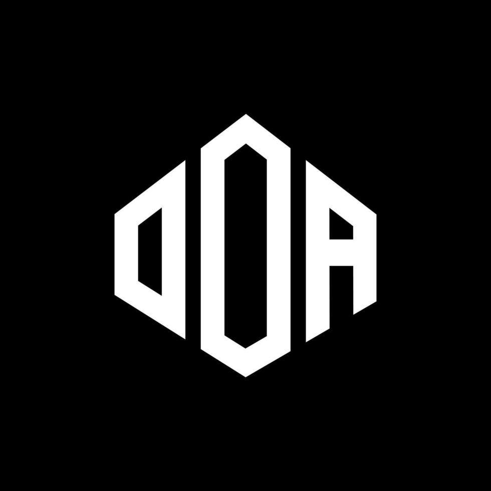 ooa letter logo-ontwerp met veelhoekvorm. ooa veelhoek en kubusvorm logo-ontwerp. ooa zeshoek vector logo sjabloon witte en zwarte kleuren. ooa monogram, bedrijfs- en onroerend goed logo.