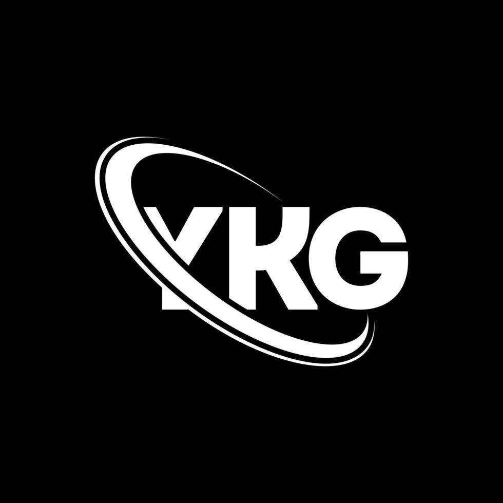 ykg-logo. ykg brief. ykg brief logo ontwerp. initialen ykg-logo gekoppeld aan cirkel en monogram-logo in hoofdletters. ykg typografie voor technologie, zaken en onroerend goed merk. vector