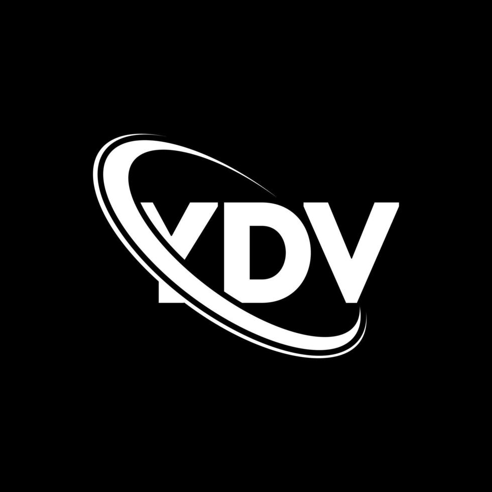 ydv-logo. ydv brief. ydv brief logo ontwerp. initialen ydv-logo gekoppeld aan cirkel en monogram-logo in hoofdletters. ydv typografie voor technologie, zaken en onroerend goed merk. vector