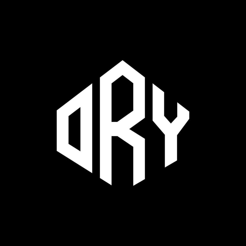 ory letter logo-ontwerp met veelhoekvorm. ory veelhoek en kubusvorm logo-ontwerp. ory zeshoek vector logo sjabloon witte en zwarte kleuren. ory monogram, business en onroerend goed logo.
