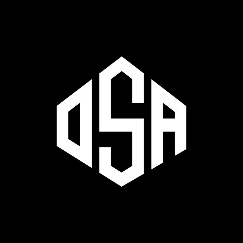 osa letter logo-ontwerp met veelhoekvorm. osa veelhoek en kubusvorm logo-ontwerp. osa zeshoek vector logo sjabloon witte en zwarte kleuren. osa monogram, business en onroerend goed logo.