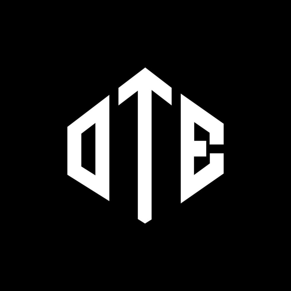 ote letter logo-ontwerp met veelhoekvorm. ote veelhoek en kubusvorm logo-ontwerp. ote zeshoek vector logo sjabloon witte en zwarte kleuren. ote monogram, business en onroerend goed logo.