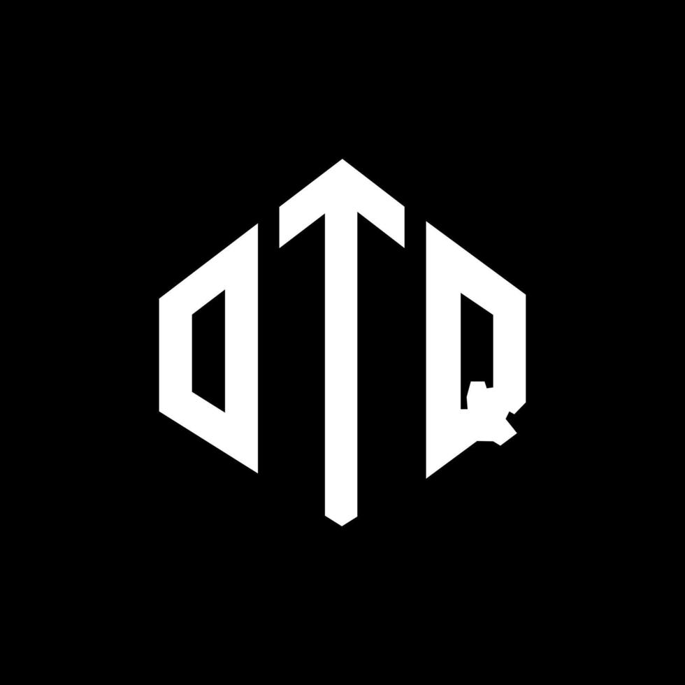 otq letter logo-ontwerp met veelhoekvorm. otq veelhoek en kubusvorm logo-ontwerp. otq zeshoek vector logo sjabloon witte en zwarte kleuren. otq monogram, business en onroerend goed logo.
