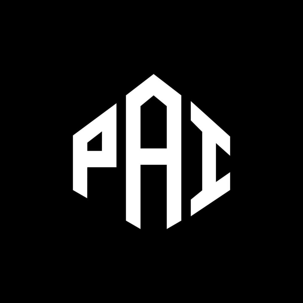 pai letter logo-ontwerp met veelhoekvorm. pai veelhoek en kubusvorm logo-ontwerp. pai zeshoek vector logo sjabloon witte en zwarte kleuren. pai monogram, business en onroerend goed logo.