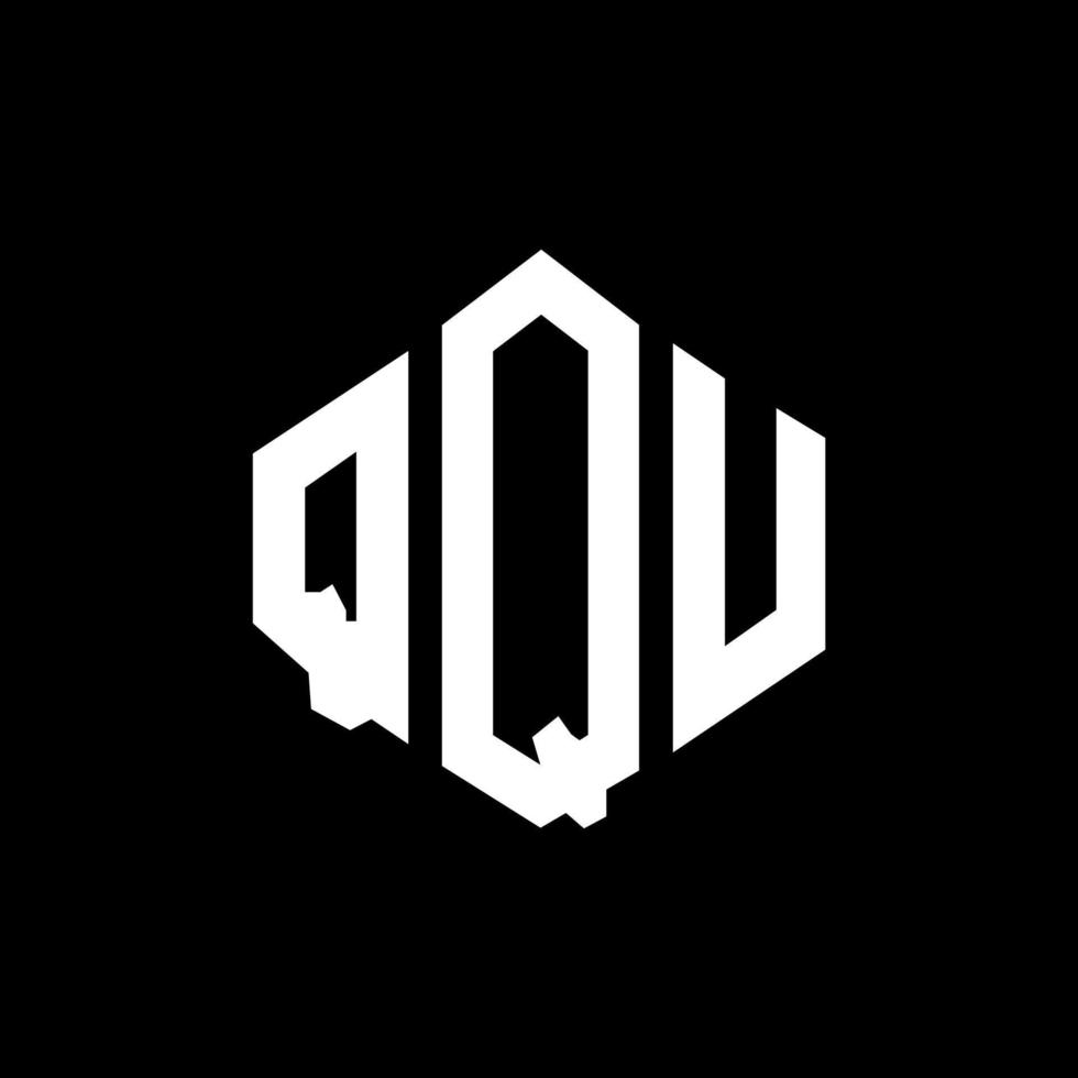 qqu letter logo-ontwerp met veelhoekvorm. qqu veelhoek en kubusvorm logo-ontwerp. qqu zeshoek vector logo sjabloon witte en zwarte kleuren. qqu monogram, business en onroerend goed logo.