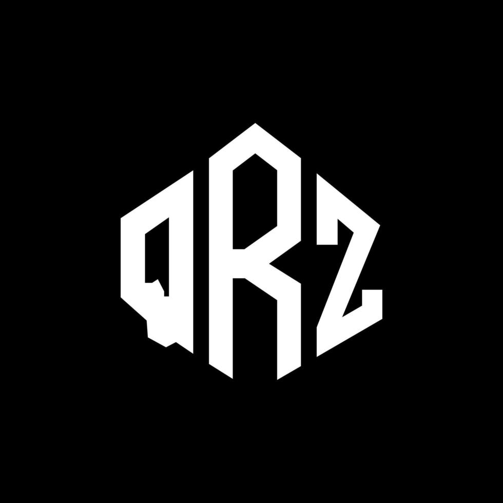 qrz letter logo-ontwerp met veelhoekvorm. qrz veelhoek en kubusvorm logo-ontwerp. qrz zeshoek vector logo sjabloon witte en zwarte kleuren. qrz monogram, business en onroerend goed logo.