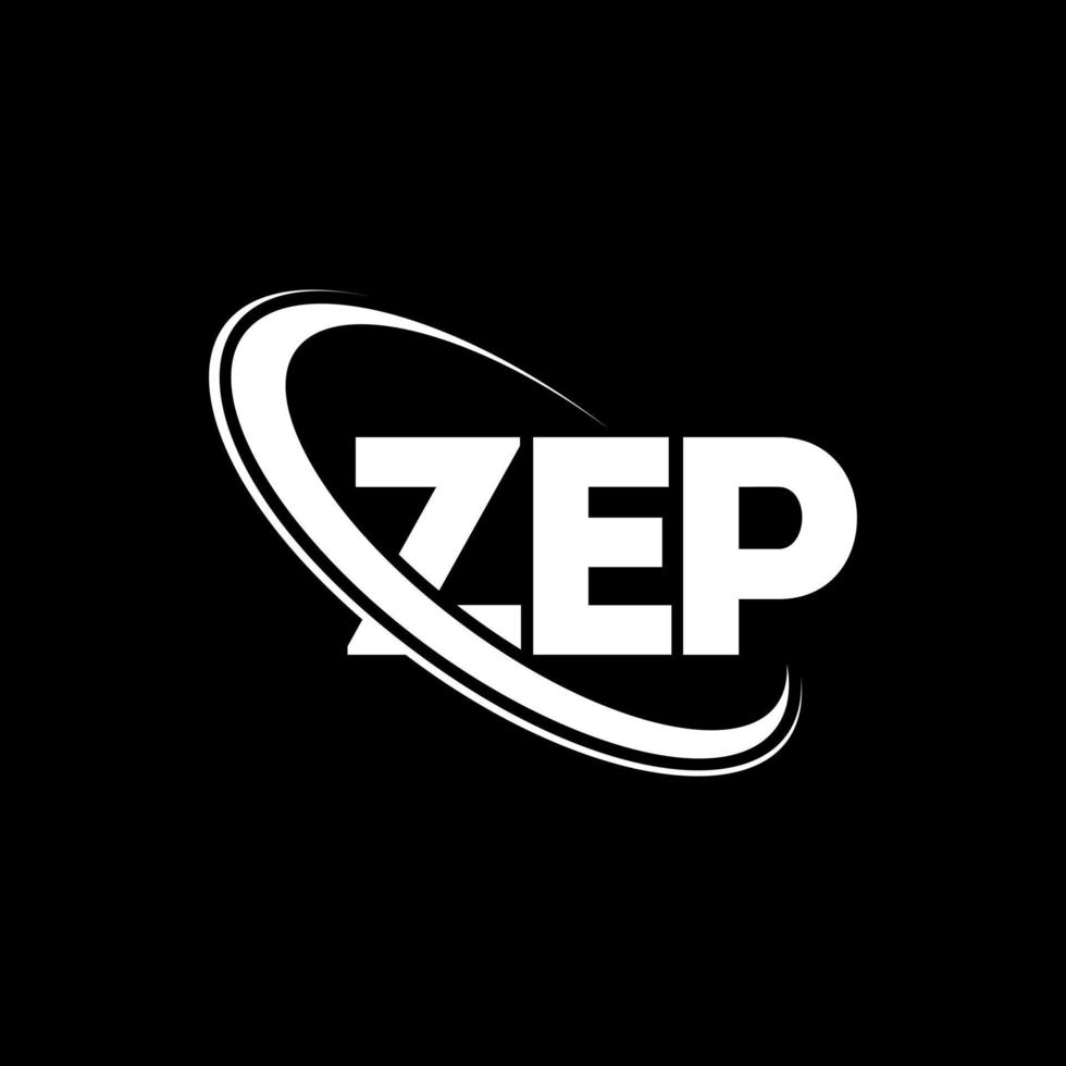 zep-logo. zep brief. zep brief logo ontwerp. initialen zep-logo gekoppeld aan cirkel en monogram-logo in hoofdletters. zep typografie voor technologie, business en onroerend goed merk. vector