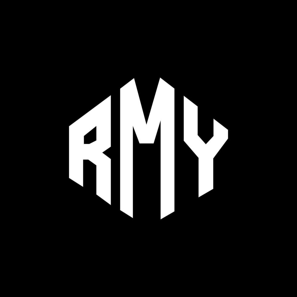 rmy letter logo-ontwerp met veelhoekvorm. rmy veelhoek en kubusvorm logo-ontwerp. rmy zeshoek vector logo sjabloon witte en zwarte kleuren. rmy monogram, bedrijfs- en onroerend goed logo.