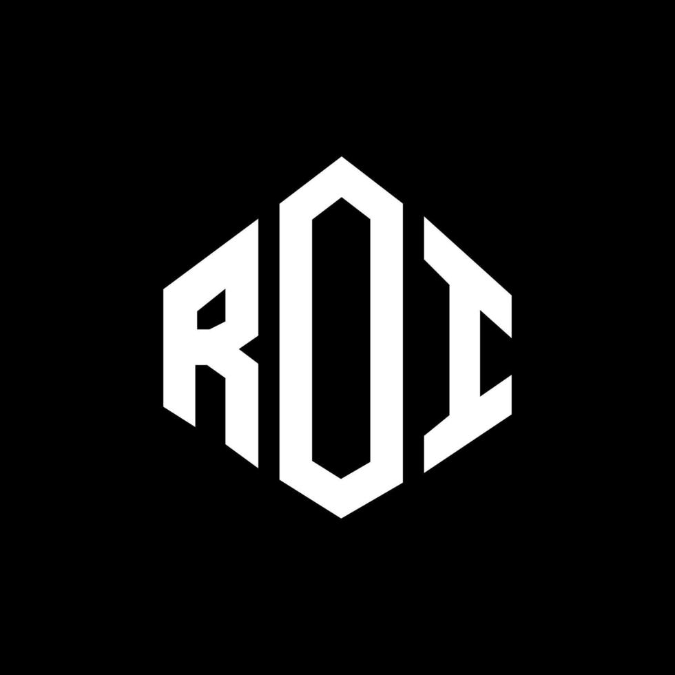 roi letter logo-ontwerp met veelhoekvorm. roi veelhoek en kubusvorm logo-ontwerp. roi zeshoek vector logo sjabloon witte en zwarte kleuren. roi-monogram, bedrijfs- en onroerendgoedlogo.
