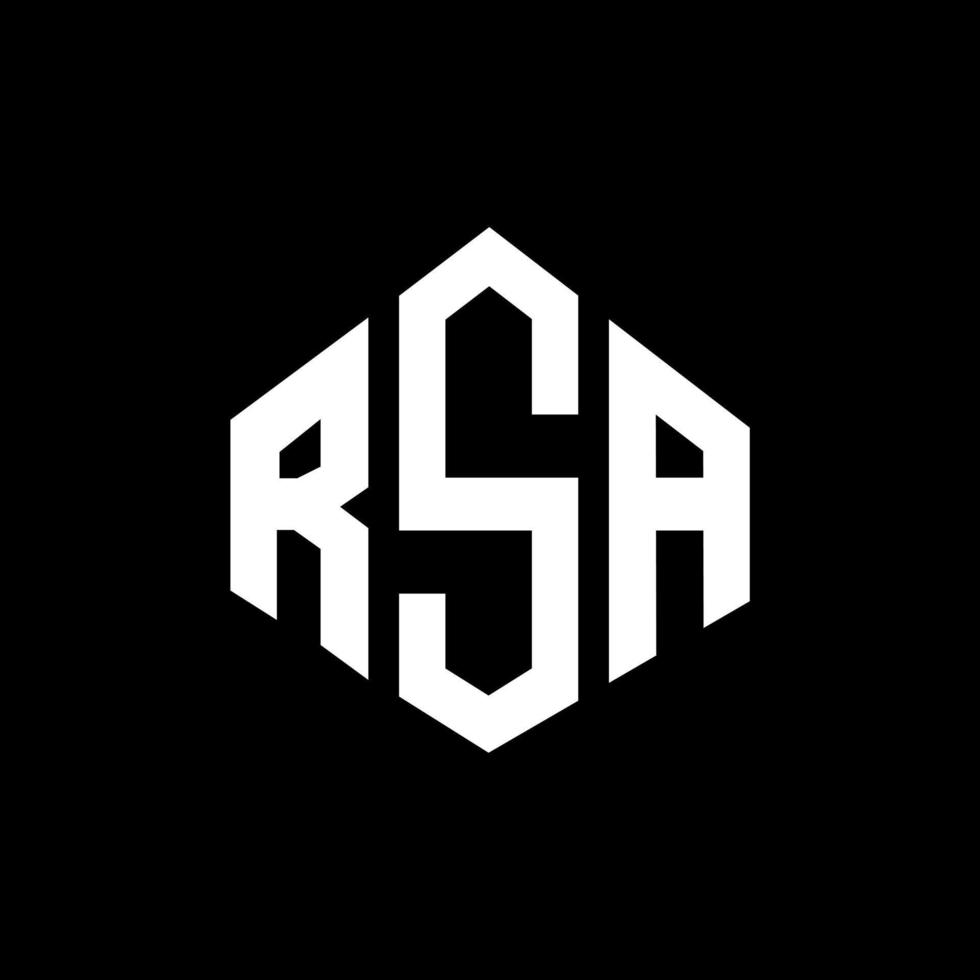 rsa letter logo-ontwerp met veelhoekvorm. rsa veelhoek en kubusvorm logo-ontwerp. rsa zeshoek vector logo sjabloon witte en zwarte kleuren. rsa-monogram, bedrijfs- en onroerendgoedlogo.