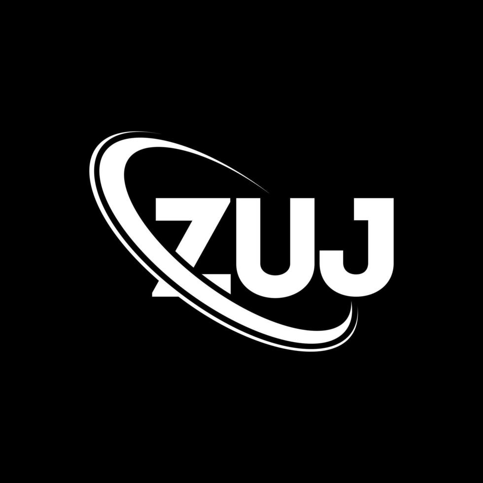 zuj-logo. zoj brief. zuj brief logo ontwerp. initialen zuj logo gekoppeld aan cirkel en hoofdletter monogram logo. zuj typografie voor technologie, zaken en onroerend goed merk. vector