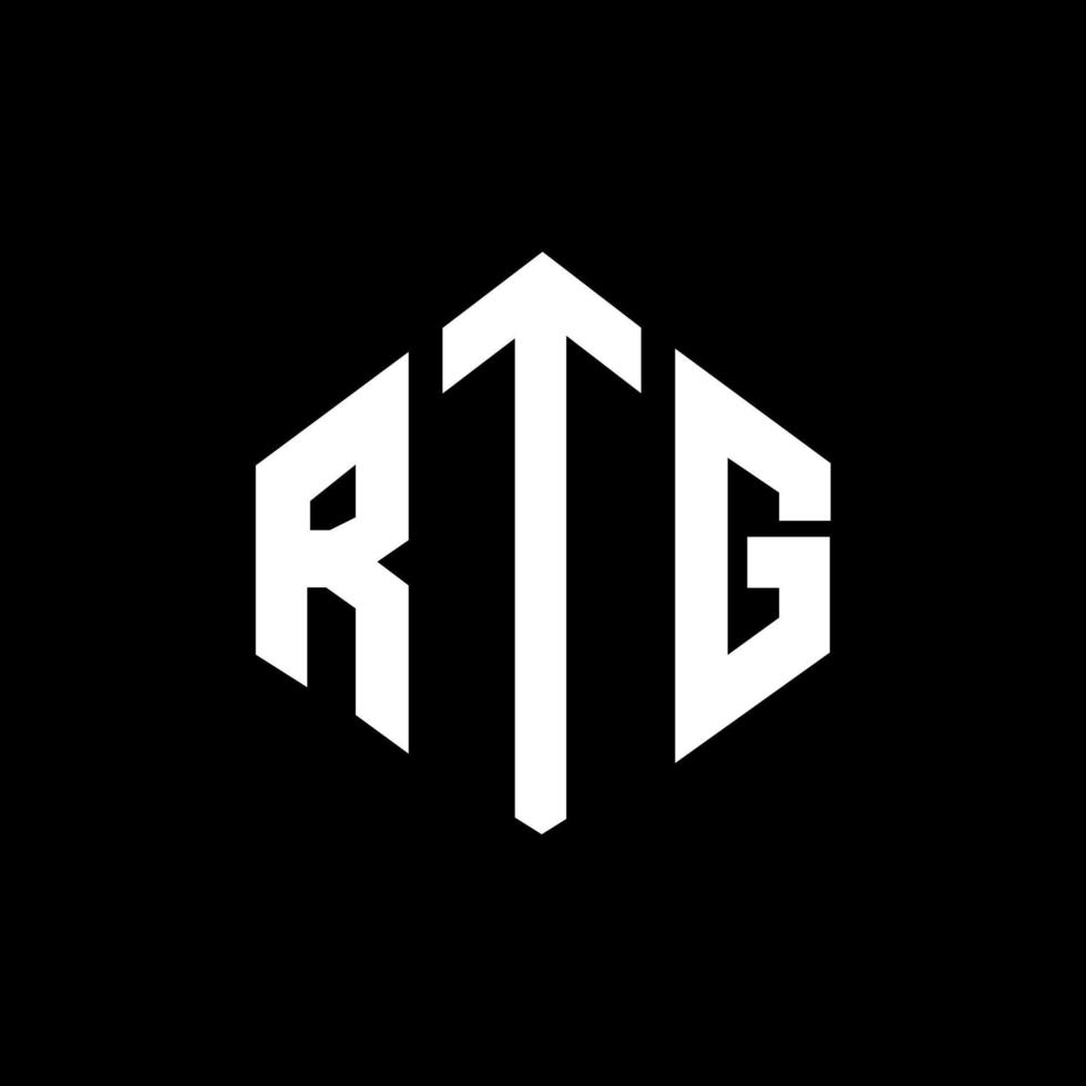 rtg letter logo-ontwerp met veelhoekvorm. rtg veelhoek en kubusvorm logo-ontwerp. rtg zeshoek vector logo sjabloon witte en zwarte kleuren. rtg-monogram, bedrijfs- en onroerendgoedlogo.