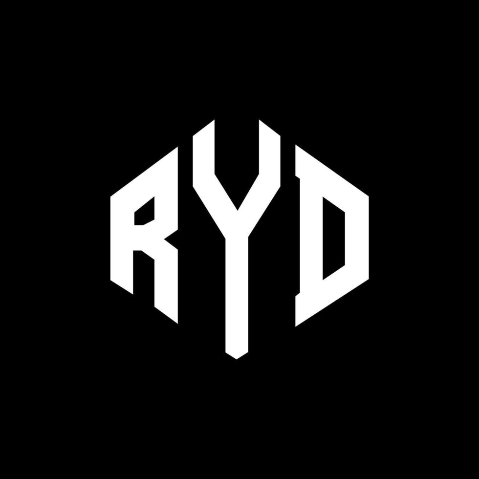 ryd letter logo-ontwerp met veelhoekvorm. ryd veelhoek en kubusvorm logo-ontwerp. ryd zeshoek vector logo sjabloon witte en zwarte kleuren. ryd monogram, business en onroerend goed logo.