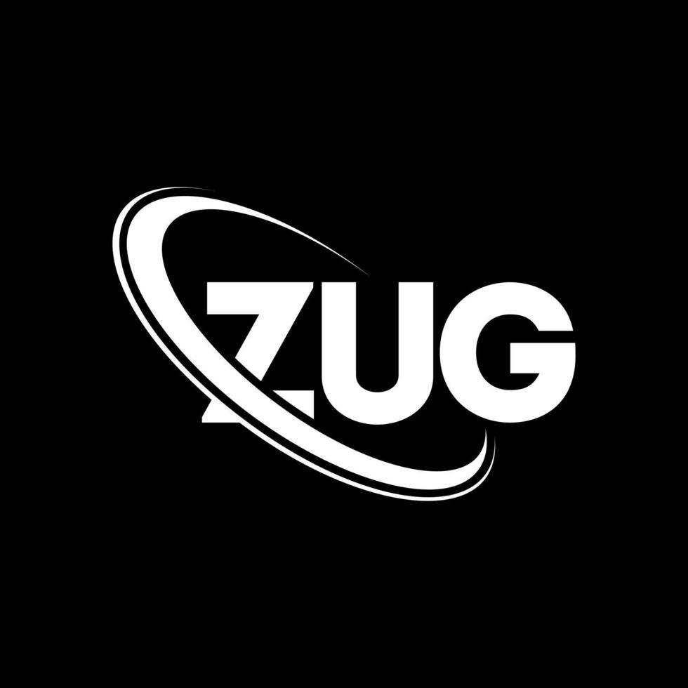 zug-logo. zug brief. zug brief logo ontwerp. initialen zug logo gekoppeld aan cirkel en hoofdletter monogram logo. zug typografie voor technologie, business en onroerend goed merk. vector