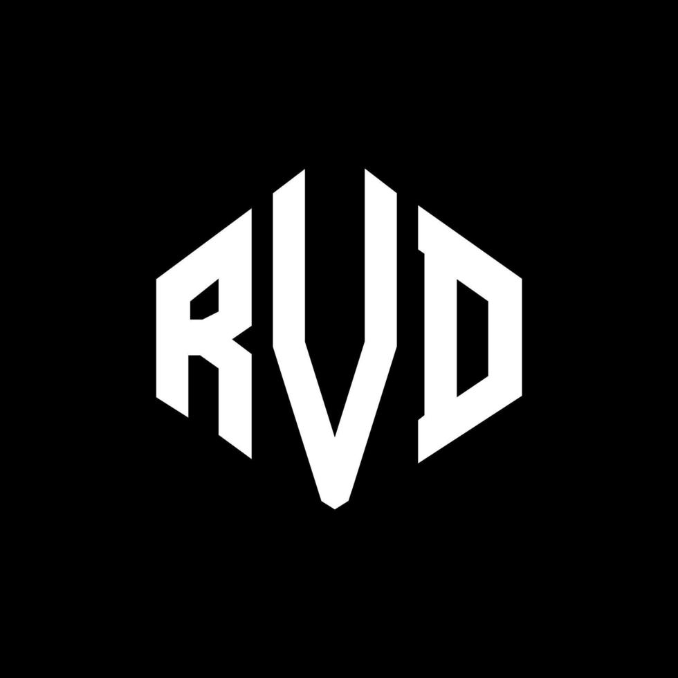 rvd letter logo-ontwerp met veelhoekvorm. rvd veelhoek en kubusvorm logo-ontwerp. rvd zeshoek vector logo sjabloon witte en zwarte kleuren. rvd-monogram, bedrijfs- en onroerendgoedlogo.