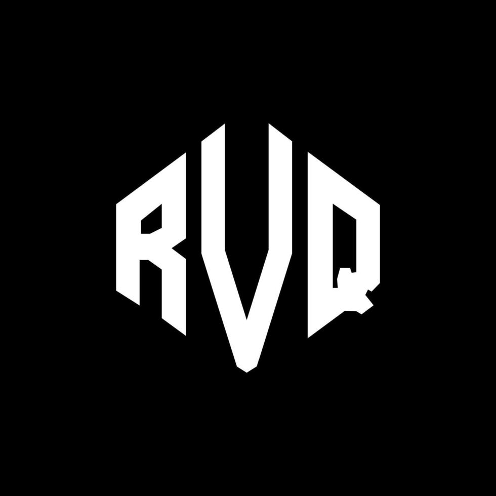 rvq letter logo-ontwerp met veelhoekvorm. rvq veelhoek en kubusvorm logo-ontwerp. rvq zeshoek vector logo sjabloon witte en zwarte kleuren. rvq-monogram, bedrijfs- en onroerendgoedlogo.