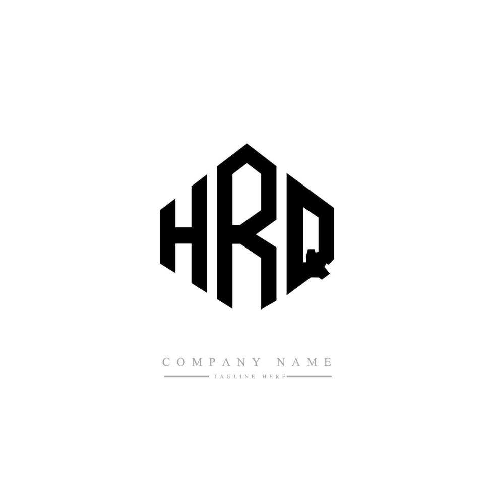 hrq letter logo-ontwerp met veelhoekvorm. hrq veelhoek en kubusvorm logo-ontwerp. hrq zeshoek vector logo sjabloon witte en zwarte kleuren. hrq-monogram, bedrijfs- en onroerendgoedlogo.