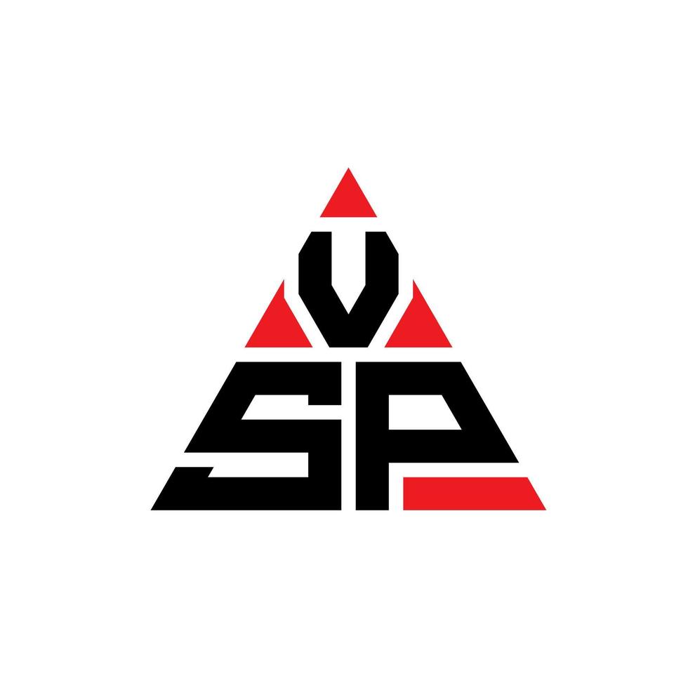 vsp driehoek brief logo ontwerp met driehoekige vorm. vsp driehoek logo ontwerp monogram. vsp driehoek vector logo sjabloon met rode kleur. vsp driehoekig logo eenvoudig, elegant en luxueus logo.