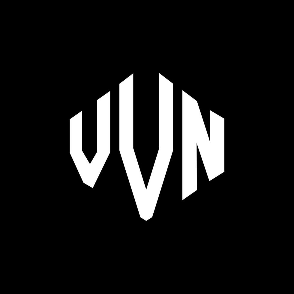 vvn letter logo-ontwerp met veelhoekvorm. vvn logo-ontwerp met veelhoek en kubusvorm. vvn zeshoek vector logo sjabloon witte en zwarte kleuren. vvn-monogram, bedrijfs- en onroerendgoedlogo.