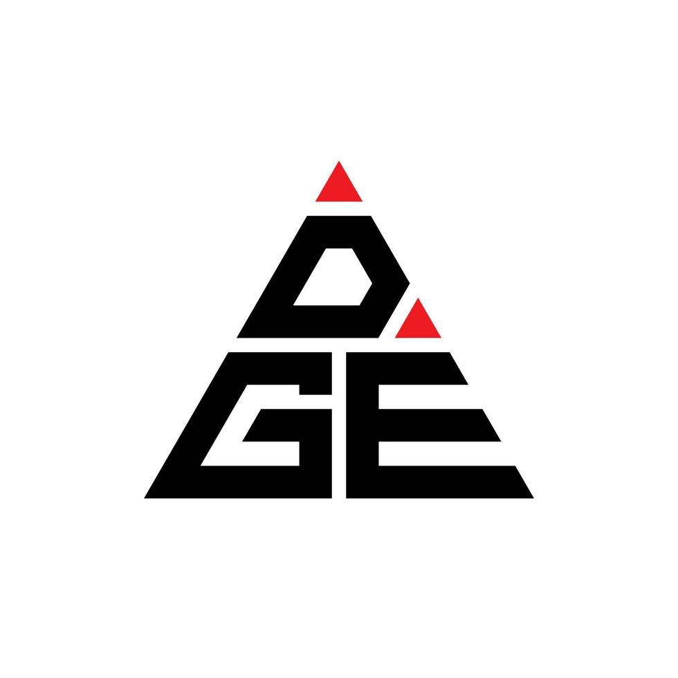 dge driehoek brief logo ontwerp met driehoekige vorm. dge driehoek logo ontwerp monogram. dge driehoek vector logo sjabloon met rode kleur. dge driehoekig logo eenvoudig, elegant en luxueus logo.