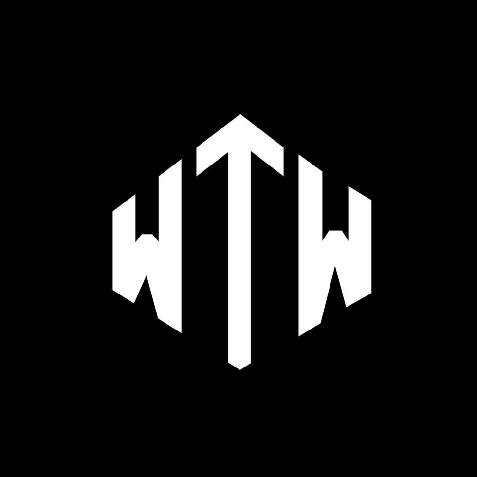 wtw letter logo-ontwerp met veelhoekvorm. wtw veelhoek en kubusvorm logo-ontwerp. wtw zeshoek vector logo sjabloon witte en zwarte kleuren. wtw monogram, business en onroerend goed logo.