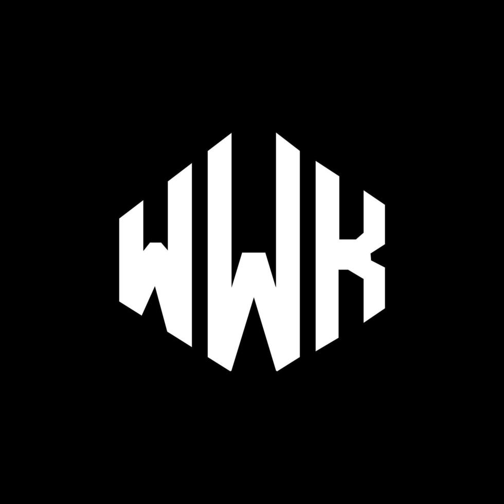 wwk letter logo-ontwerp met veelhoekvorm. wwk veelhoek en kubusvorm logo-ontwerp. wwk zeshoek vector logo sjabloon witte en zwarte kleuren. wwk monogram, business en onroerend goed logo.